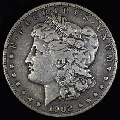 1902-S $1 MORGAN SILVER DOLLAR ✪ VF VERY FINE ✪ SCARCE DATE COIN J18 ◢TRUSTED◣ — 第 1/2 张图片