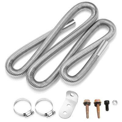 Abgasschlauch Auto Standheizung Edelstahl Set flexibel Flexrohr Abgasrohr 2M/3M - Bild 1 von 4