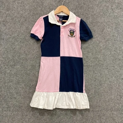Vestido Ralph Lauren Niñas Talla 6 Años Multicolor Manga Corta Polo Tenis 45303 Foto 1 de 4