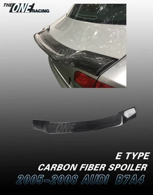 Alerón de fibra de carbono para Audi A4 B7 2005-2008 sedán 4 puertas tipo E Foto 1 de 4