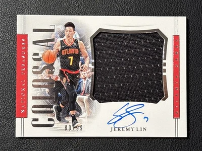 2018-19 Panini National Treasures Colossal Jersey Auto 80/99 Jeremy Lin - Image 1 of 2