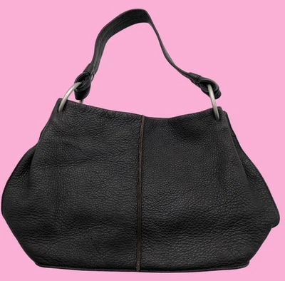 Bolso de mano Talbots de cuero negro granulado Hobo Bag Foto 1 de 4