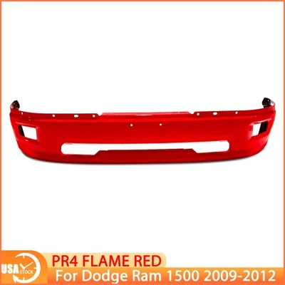 Flame Red PR4 Steel Front Bumper Face Bar For 2009-2012 Dodge Ram 1500 Foto 1 de 4