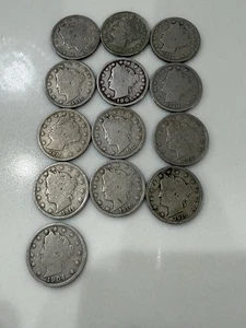 ANTIGUA COLECCIÓN DE CENTAVOS DE NÍQUEL LIBERTY HEAD V NÍQUEL 1910,1902,1911,1904, - Imagen 1 de 8