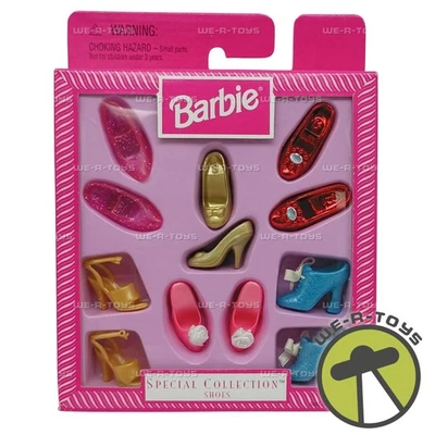 Barbie Special Collection Doll Fashion Shoes 6 Pair Set 1997 Mattel #18299 New - Image 1 of 3