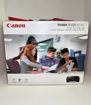 Canon Pixma TS3320 Wireless Printer Copy Scanner Black Works with Alexa New NIB - Image 1 of 4