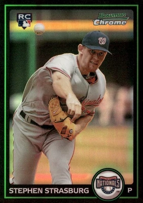 2010 Bowman Chrome Refractor #205A Stephen Strasburg RC - Image 1 of 2