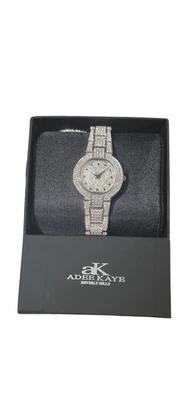 Adee Kaye Beverly Hills Womens Watch Crystal Stainless Steel AK2035-L Silver Ton - Image 1 of 4