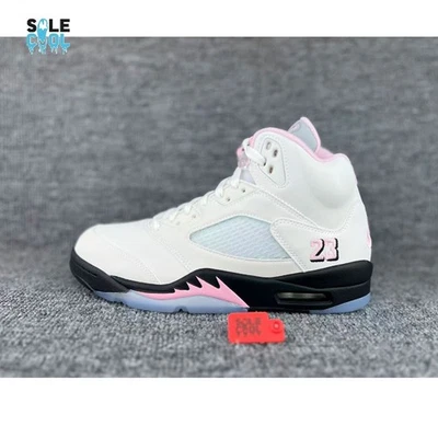 Zapatos para hombre Nike Jordan 5 retro medianos suaves rosa blanco HQ7978-102 Foto 1 de 4
