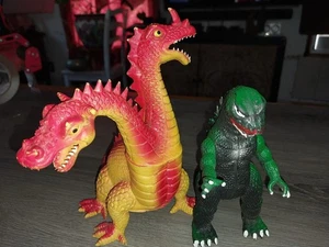 Vintage 1980s Imperial Godzill & 2-Headed Blue Dragon from Hong Kong - Bild 1 von 7