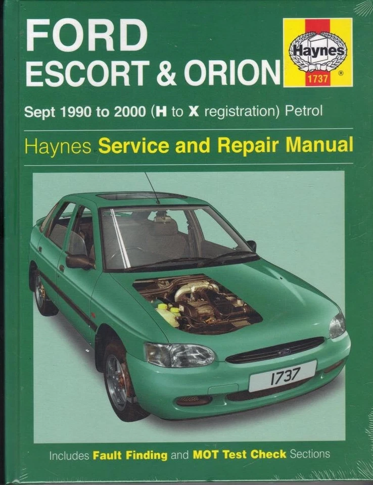 FORD ESCORT,LX,Si,GHIA,FLIGHT,FINESSE,ENCORE,CABRIOLET,HAYNES MANUAL 1990-2000 - Image 1 of 1
