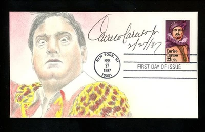 US FDC #2250 Friedman Hand Drawn HD Colored HC 1987 NY Caruso Music Autograph - Image 1 of 2
