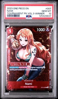 PSA 10 Nami ST01-007 Winner Promo Tournament Pack Vol. 3 One Piece CCG - Image 1 of 2