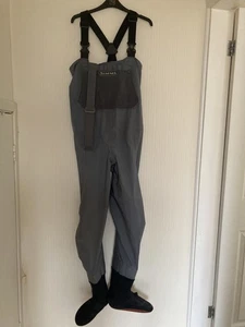 Womens Simms Stockingfoot Chest Waders - Fly Fishing - Size Medium Short - Picture 1 of 2