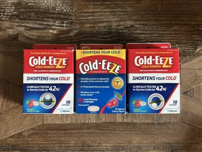 3 Cajas Cold-EEZE Zinc Natural Homeopático Acorta Remedio Frío Cereza 30 Total Foto 1 de 4