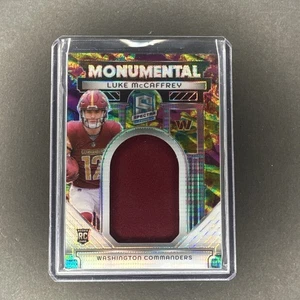 Luke McCaffrey 2024 Panini Spectra Monumental Patch Celestial #MM-LMV #33/75 - Picture 1 of 3