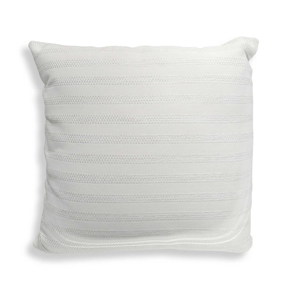 Uttermost - Basket Stripe - Outdoor Pillow-20 Inch Tall and 20 Inch Wide-Ivory - Image 1 of 1