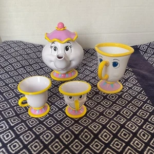 Vintage Disney Beauty And The Beast Tea Set + Child’s Drinking Cup Chip - Picture 1 of 6