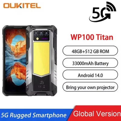 Oukitel WP100 TITAN 5G Rugged Phone 6.8-inch 100 lumens Projector 33000mAh 200MP - Image 1 of 4