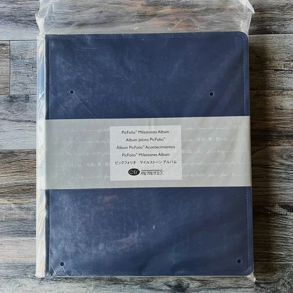 Álbum Creative Memories PicFolio MAX 11x14 azul con fundas de páginas de bolsillo NUEVO Foto 1 de 2