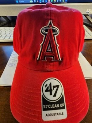 '47 Los Angeles Angels Clean Up Home Red Adjustable Strap Hat Cap NEW - Image 1 of 2
