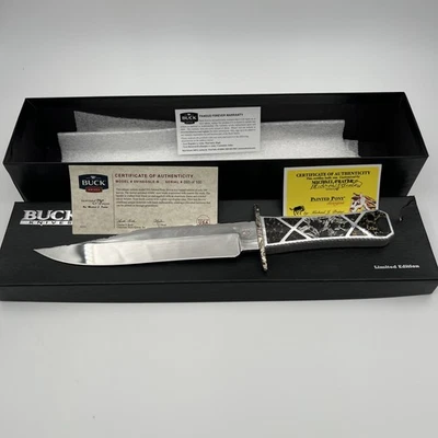 Buck Knives Michael Prater Painted Pony 916 Bowie W/ Box And COA. #093/100 - Image 1 of 4