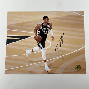 Giannis Antetokounmpo Autographed 8x10 Photo Signed Milwaukee Bucks w/COA - Picture 1 of 8