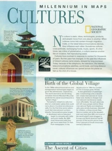 VINTAGE - NATIONAL GEOGRAPHIC MAP - MILLENNIUM IN MAPS - CULTURES - 1999 - Picture 1 of 2