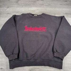 Vintage 90s Timberland Weather Gear Crewneck Sweatshirt Faded Distressed Boxy - Picture 1 of 11