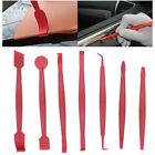 Complete 7Pcs Carbon Fiber Film Squeegee Kit For Precise Car Wrapping Red