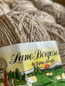 Lane Borgosesia Dal 1850 Yarn 60 Wool 40 Cotton- 6 Balls - Light Oatmeal Color - Picture 1 of 24
