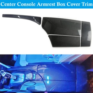 Per BMW Serie 5 E60 E61 04-2010 Console Centrale Bracciolo Box Copertura Strisce Laterali - Foto 1 di 12