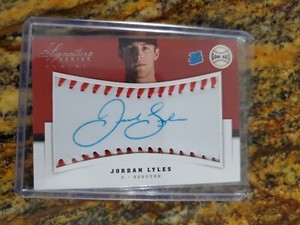2012 Panini Signature Series Rated Rookie Game Ball /299 Jordan Lyles #125 Auto