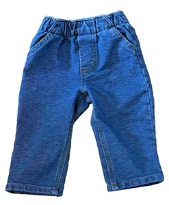 Carhartt Denim Blue Carpenter Jeans Baby Boy Girl Toddler Pull On Pockets 9M - Imagen 1 de 6