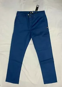 DC ZAPATOS CHINOS PANTALONES AZULES PARA HOMBRE 2% ELASTANO AJUSTE RELAJADO - Imagen 1 de 2