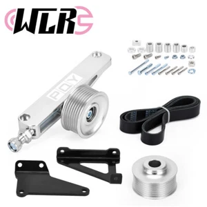 Adjustable EP3 Style Idler Pulley Belt Kit For Honda Acura K20 K24 Swap K-Series - Picture 1 of 13