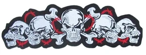 Ecusson backpatche bunch of skulls patche dorsal dos grande taille patch brodé - Picture 1 of 2