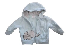 Gymboree Hooded Sweater Infant Girls Size 12-18 Months Blue Flaw Zipper Broken - Picture 1 of 3