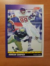 1991 Score #587 Adrian Cooper - Rookie - Pittsburgh Steelers - NFL - Fresh Pull