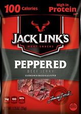 Jack Link's Meat Snacks Beef Jerky, Peppered, 1.25 Ounce (Pack of 10)