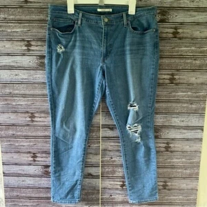 Pantalones de mezclilla ajustados para mujer Levi's Strauss & Co 711 talla 34 azul desgastado - Imagen 1 de 6