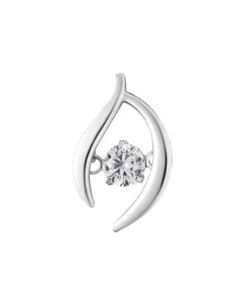 Il Ciondolo In Argento Sterlingo 925 Con Zirconia Senza Catena A Goccia Gioiello - Imagen 1 de 3