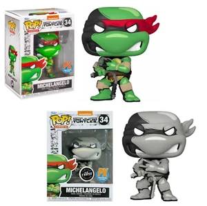 MICHELANGELO Funko Pop Teenage Mutant Ninja Turtles 1:6 CHANCE OF CHASE! #34 NEW - Picture 1 of 1