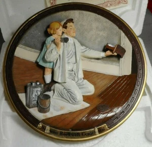 Norman Rockwell Centennial "The Painter" 3-D Plate  113A - Picture 1 of 4