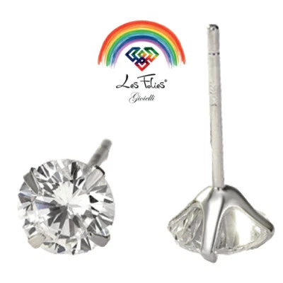 Coppia di Orecchini Punti Luce Crystal in argento 925 - Rainbow Collection - Immagine 1 di 4