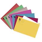 Pack of 100 Q-Connect Lightweight 180gsm Foolscap Assorted Square Cut Folders