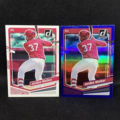 Blue Holo! 🚨2023 Donruss Jordan Walker St Louis Cardinals Rookie & Base #241 - Image 1 of 2