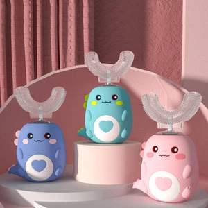 Elektrische Zahnbürste für Kinder, 3 Reinigungsmodi, U-förmige Schallzahnbürste, - Bild 1 von 14