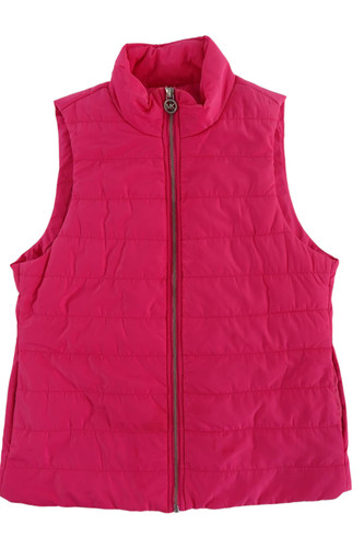 Michael Kors come nuovo trapuntato rosa gilet donna medio smanicato puffer jacket cappotto