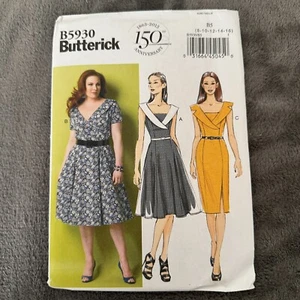 Butterick B5930 Retro Dress Sewing Pattern 8-16 150th Anniversary OOP Fit Flare - Picture 1 of 8